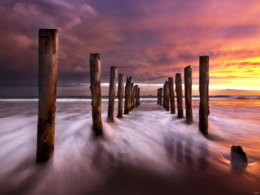 Sea Beautiful Sunset Ocean Dusk Nature Wall Decor Room Print Poster