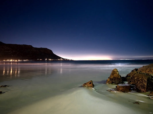 Beach Sea Beautiful Lights Nature Rocks Stars Wall Decor Room Print Poster