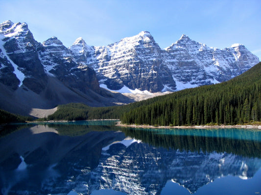 Mountains Cliffs Lake Canada Beautiful Nature Wall Decor Room Print Poster