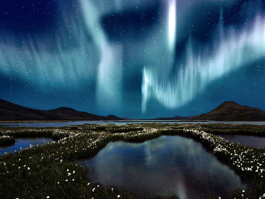 Aurora Borealis Northern Lights Night Stars Wall Decor Room Print Poster