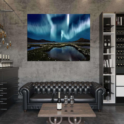 Aurora Borealis Northern Lights Night Stars Wall Decor Room Print Poster