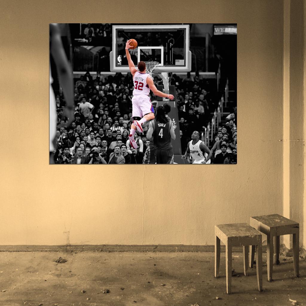 Blake Griffin Dunk Los Angeles Wall Art Print Poster