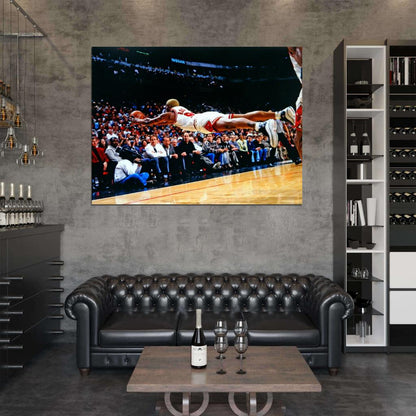 Dennis Rodman Jump Save Rebound Wall Art Print Poster