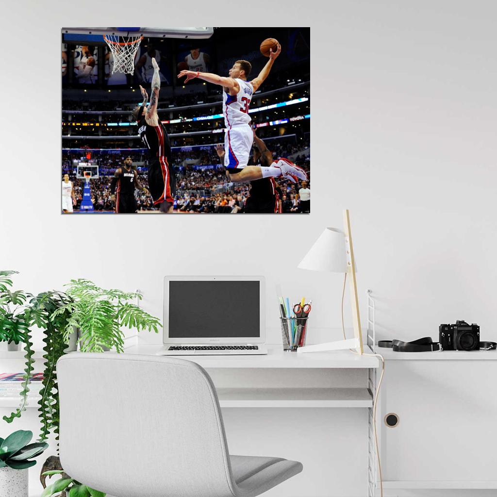 Blake Griffin Monster Dunk Basketball Sport Wall Art Print Poster