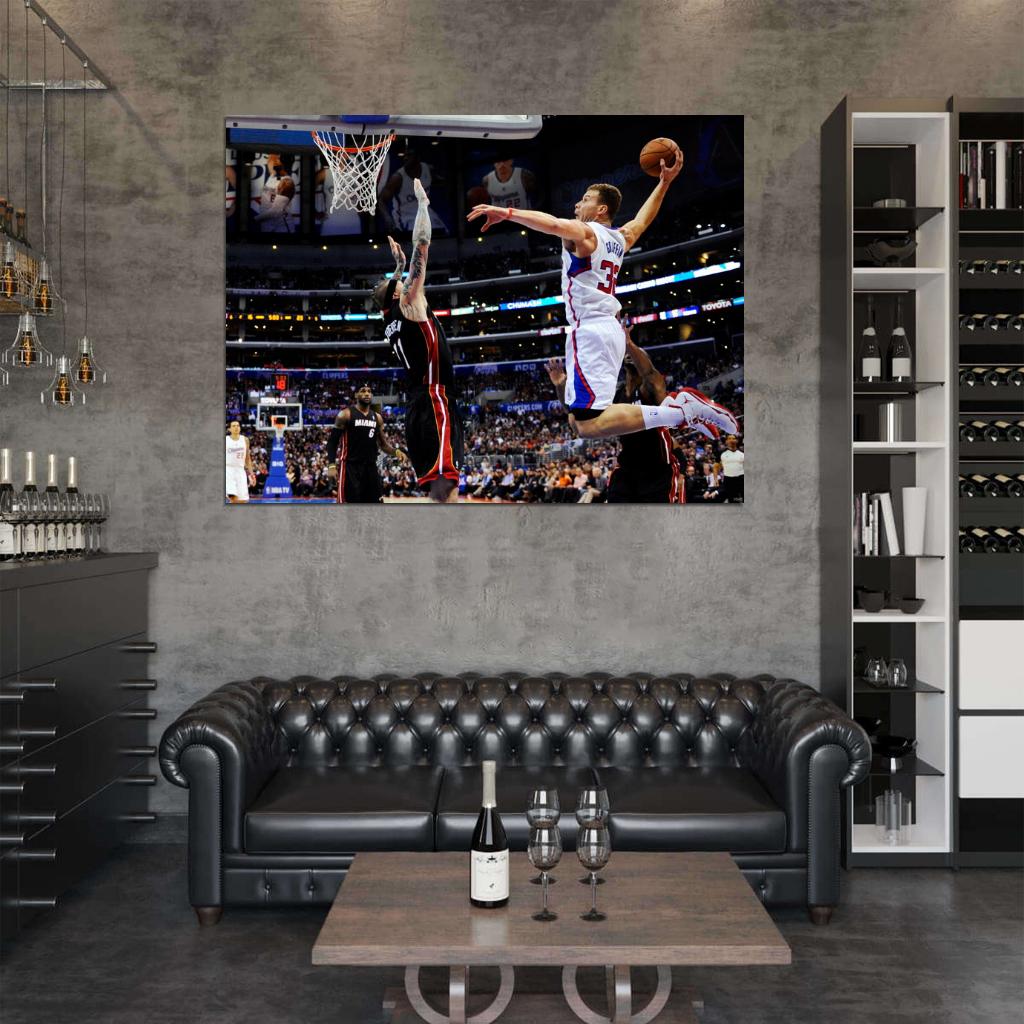 Blake Griffin Monster Dunk Basketball Sport Wall Art Print Poster