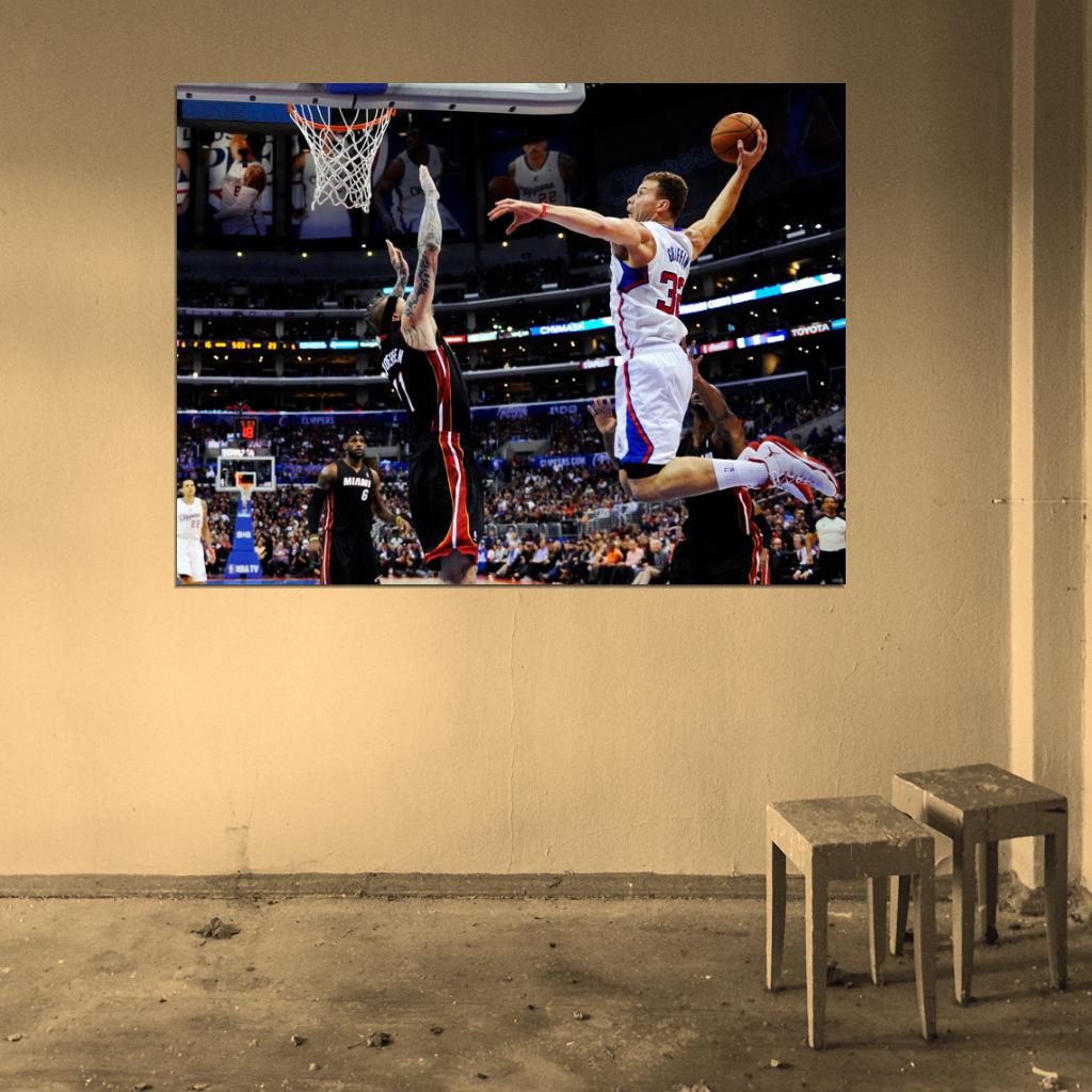 Blake Griffin Monster Dunk Basketball Sport Wall Art Print Poster