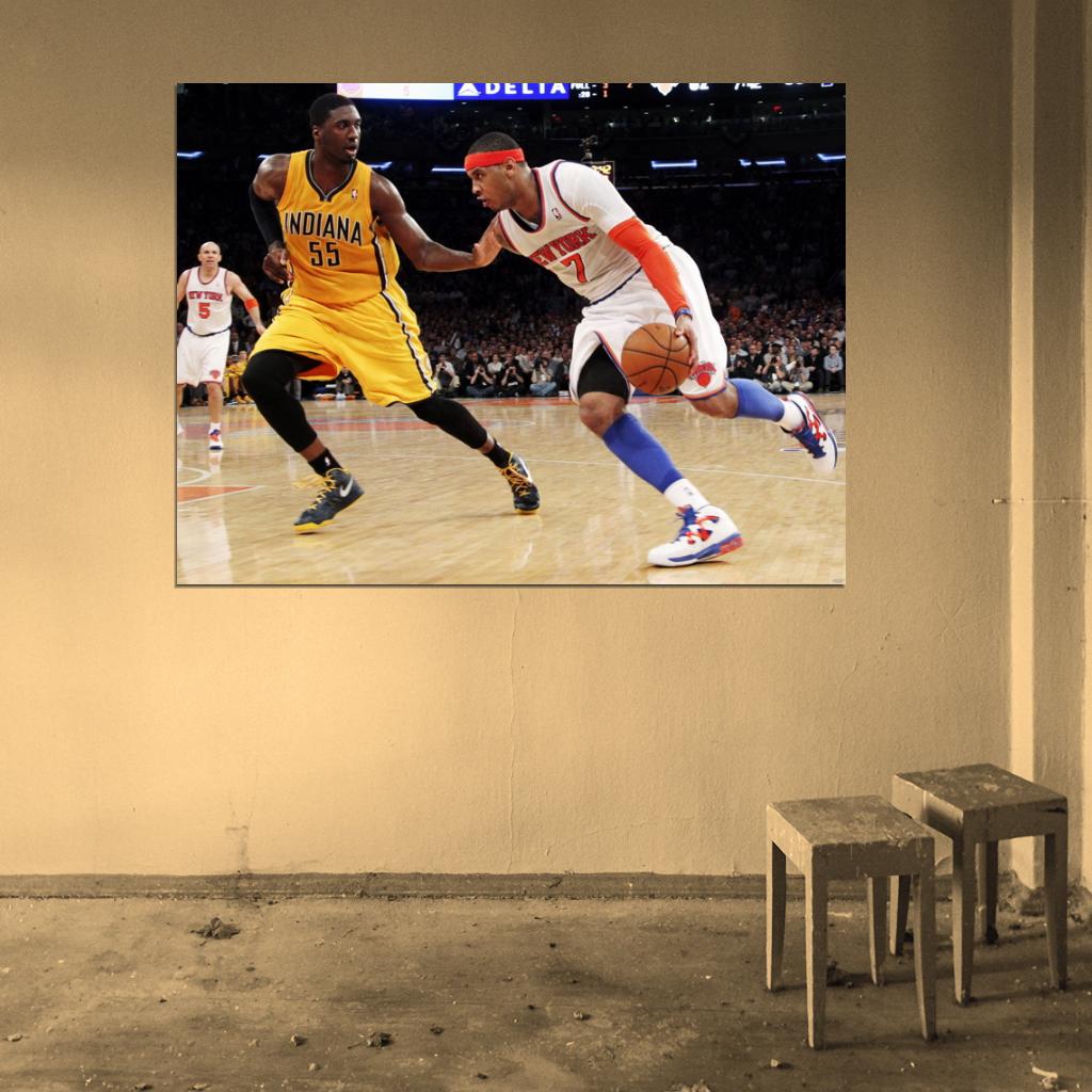 Carmelo Anthony New York Basketball Wall Art Print Poster