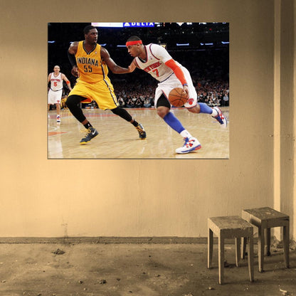 Carmelo Anthony New York Basketball Wall Art Print Poster