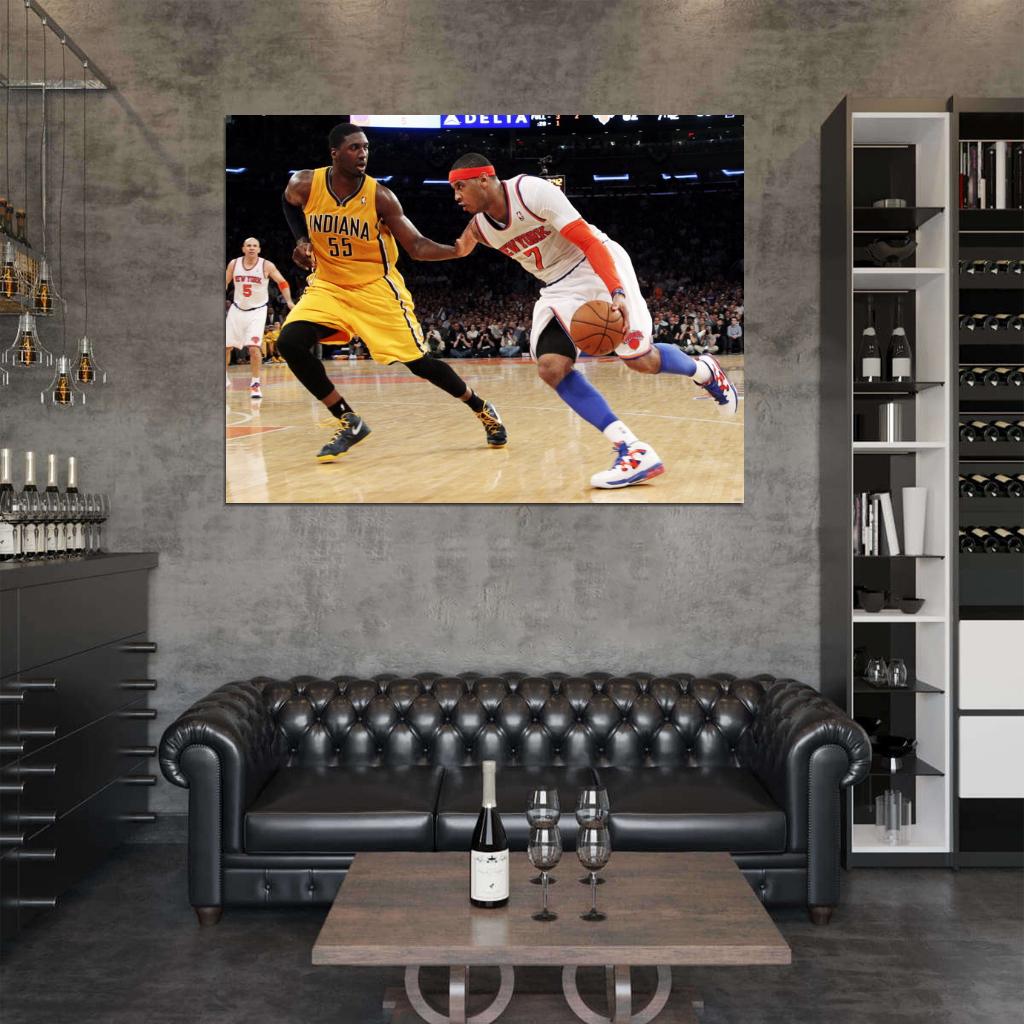 Carmelo Anthony New York Basketball Wall Art Print Poster