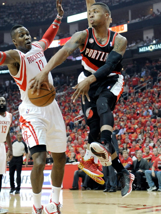 Damian Lillard No Look Pass Blazers Basketball Wall Art Print Poster