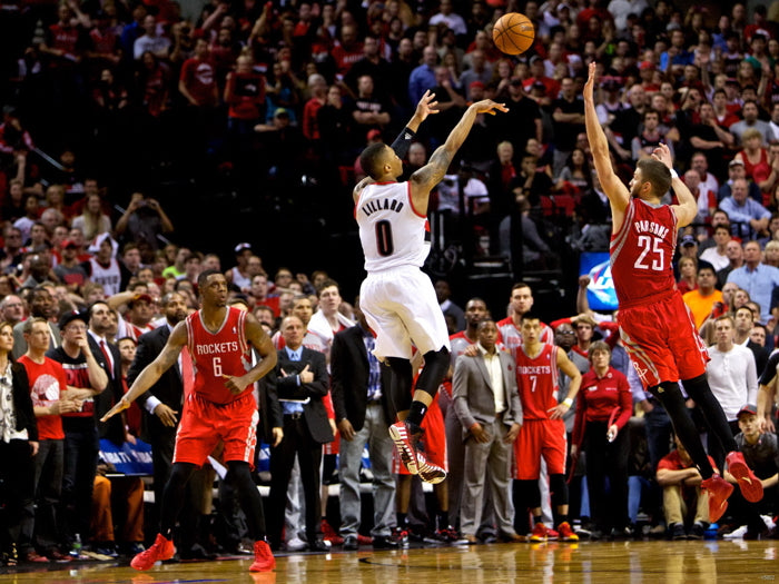 Damian Lillard Shot Game Winner Portland Sport Wall Art Print Poster