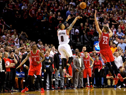 Damian Lillard Shot Game Winner Portland Sport Wall Art Print Poster