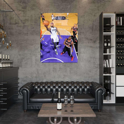 DeMarcus Cousins Layup Basketball Sport Wall Art Print Poster