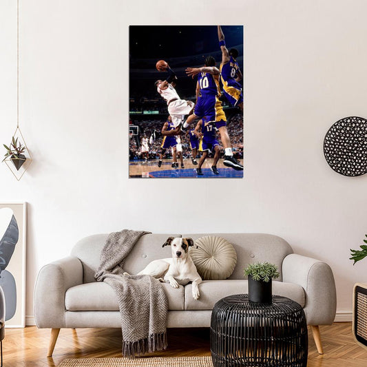 Allen Iverson Philadelphia Sixers Shot Wall Art Print Poster