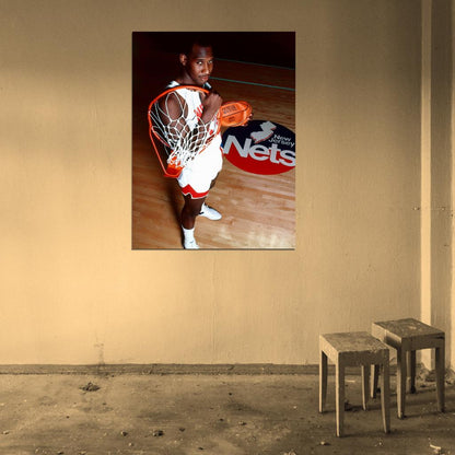 Darryl Dawkins Retro Vintage New Jersey Nets Wall Art Print Poster