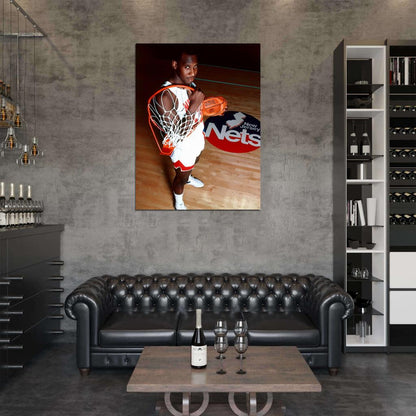 Darryl Dawkins Retro Vintage New Jersey Nets Wall Art Print Poster