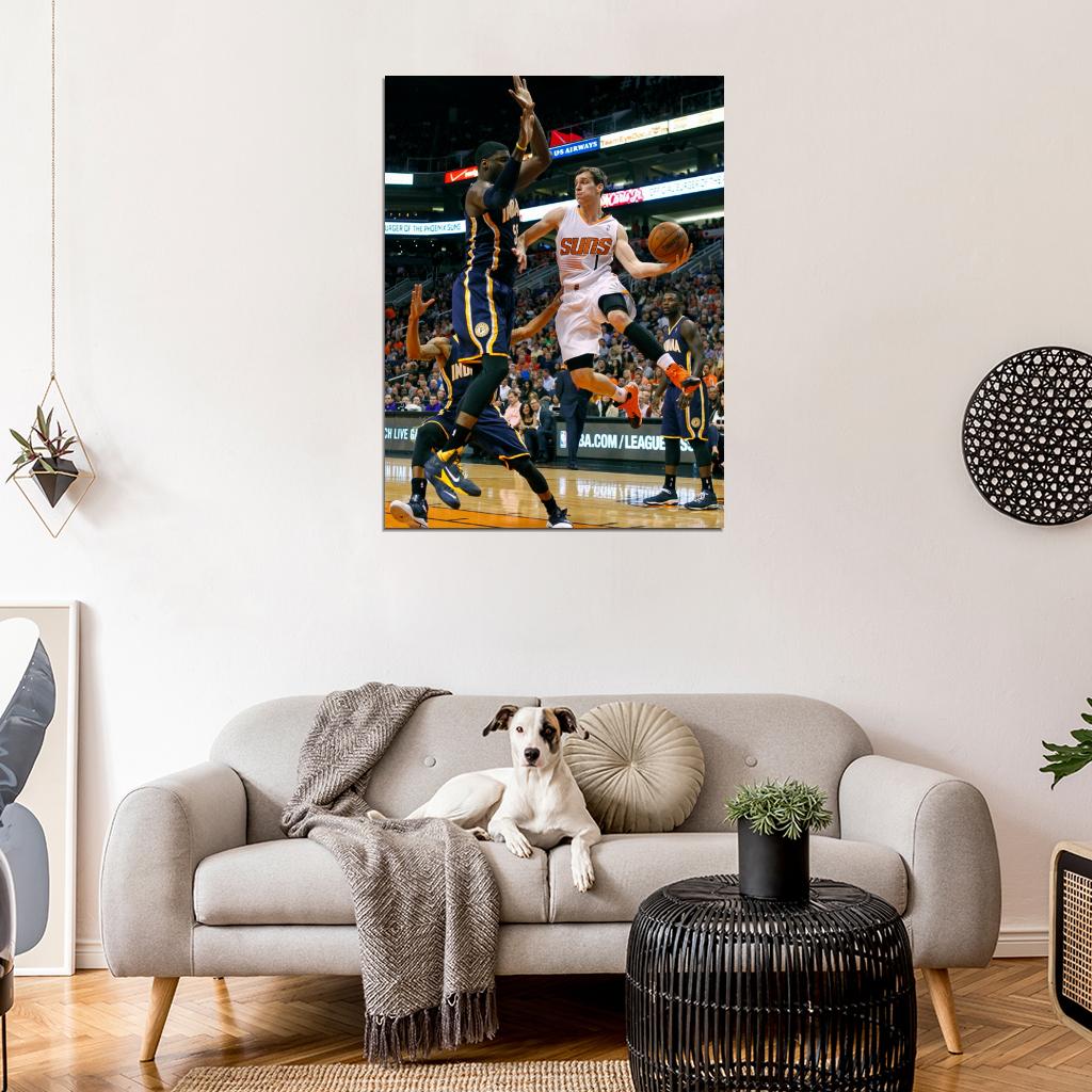 Goran Dragic Suns No Look Pass Basketball Wall Art Print Poster