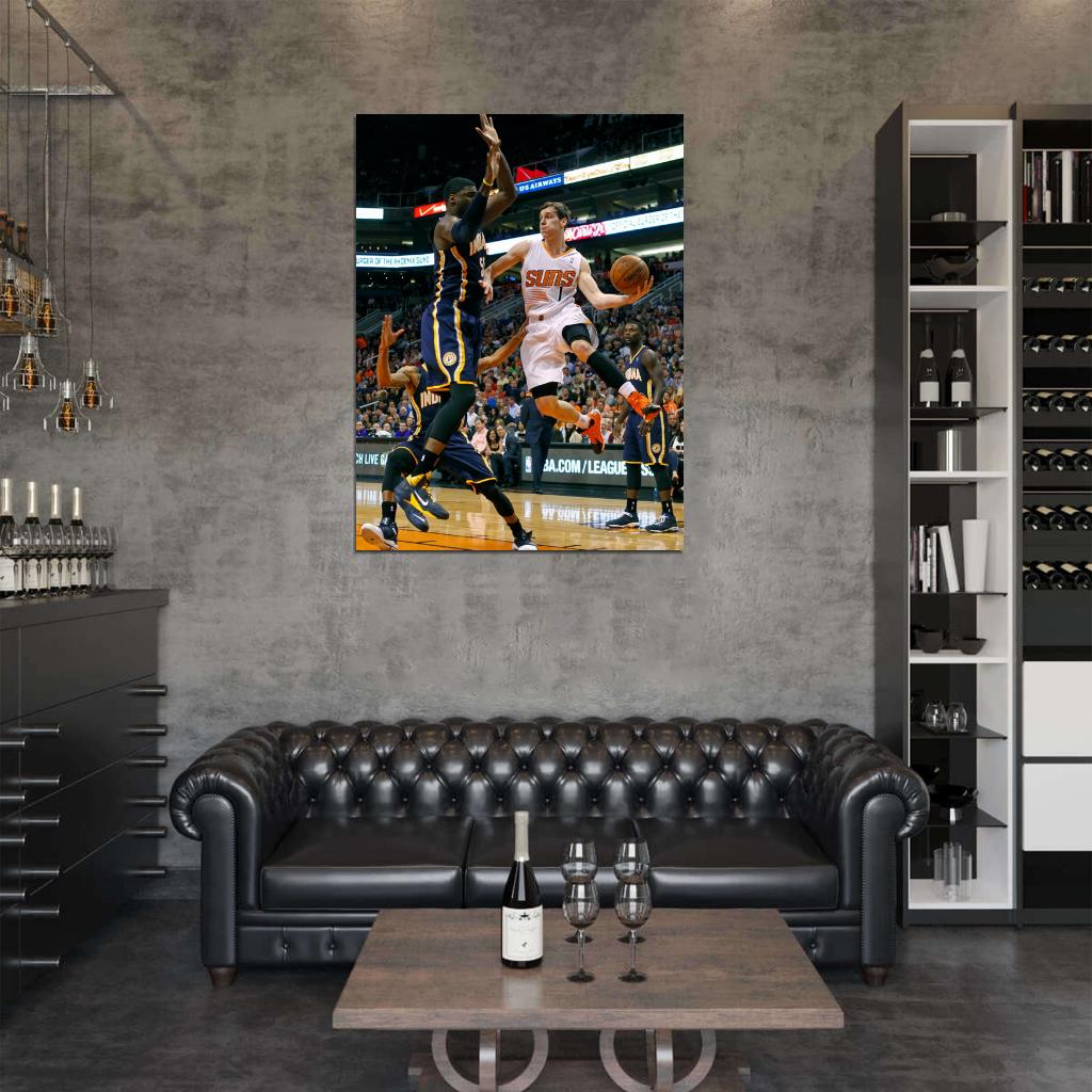 Goran Dragic Suns No Look Pass Basketball Wall Art Print Poster