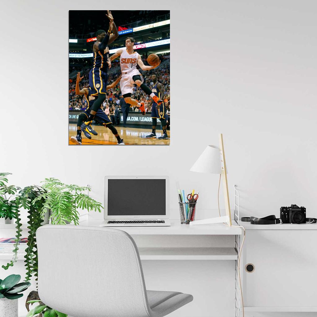 Goran Dragic Suns No Look Pass Basketball Wall Art Print Poster