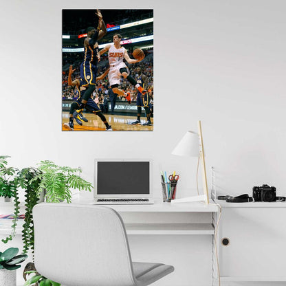 Goran Dragic Suns No Look Pass Basketball Wall Art Print Poster