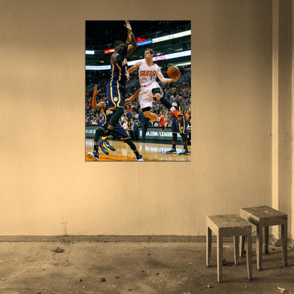 Goran Dragic Suns No Look Pass Basketball Wall Art Print Poster