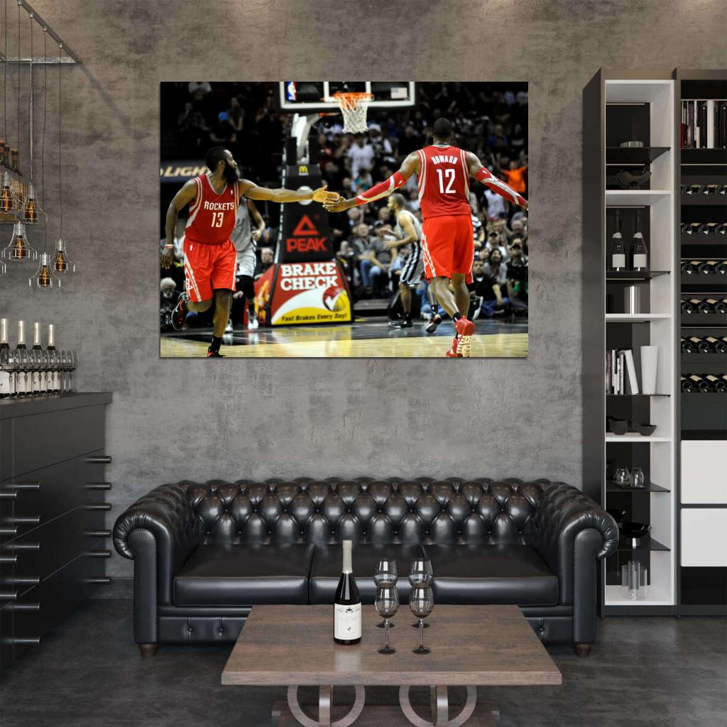 James Harden Dwight Howard Houston Basketball Wall Art Print Poster