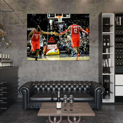 James Harden Dwight Howard Houston Basketball Wall Art Print Poster