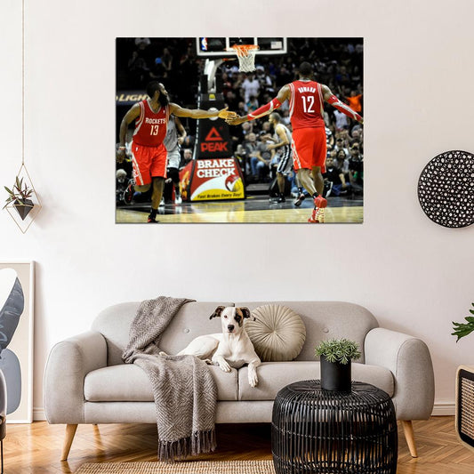 James Harden Dwight Howard Houston Basketball Wall Art Print Poster
