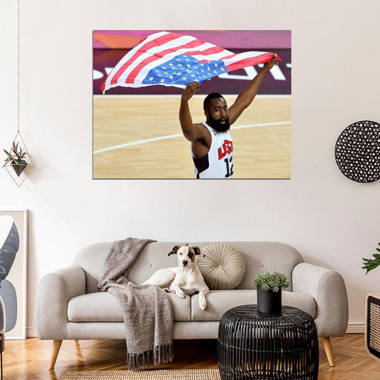 James Harden USA Team Basketball Sport Wall Art Print Poster