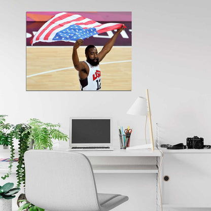 James Harden USA Team Basketball Sport Wall Art Print Poster