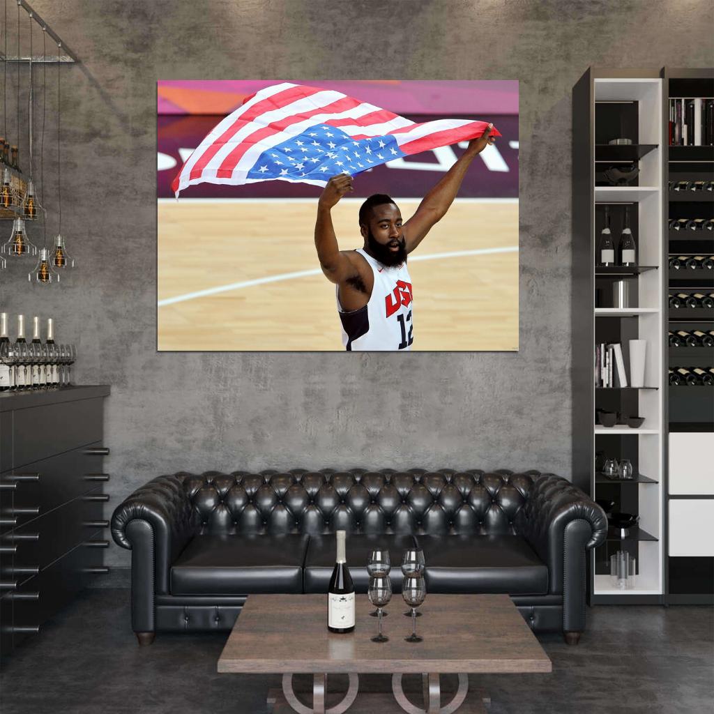 James Harden USA Team Basketball Sport Wall Art Print Poster