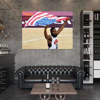 James Harden USA Team Basketball Sport Wall Art Print Poster