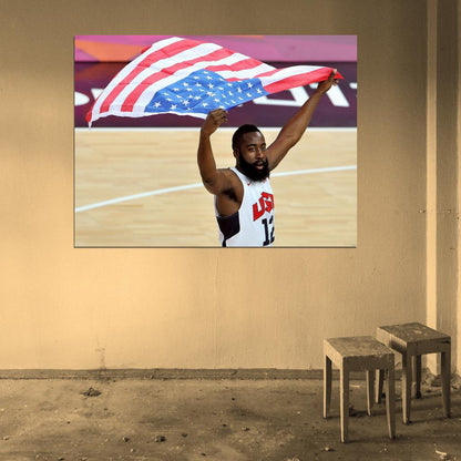 James Harden USA Team Basketball Sport Wall Art Print Poster