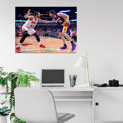 Joakim Noah Pau Gasol Basketball Sport Wall Art Print Poster