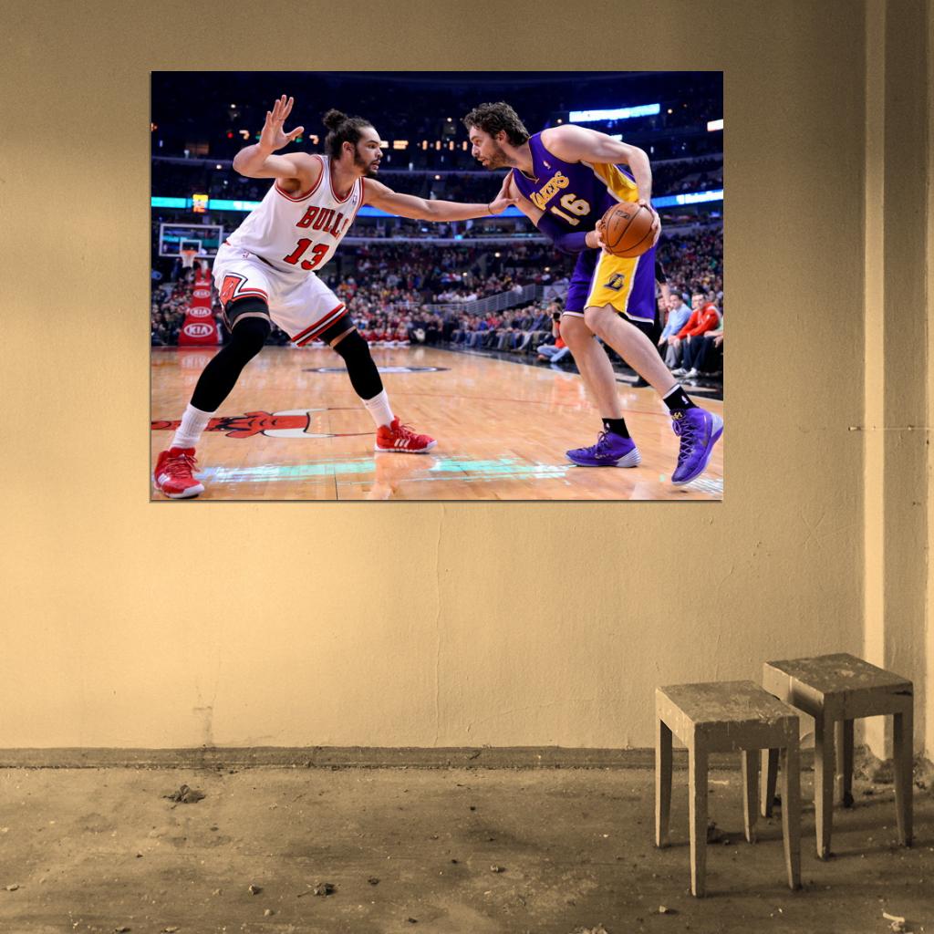 Joakim Noah Pau Gasol Basketball Sport Wall Art Print Poster