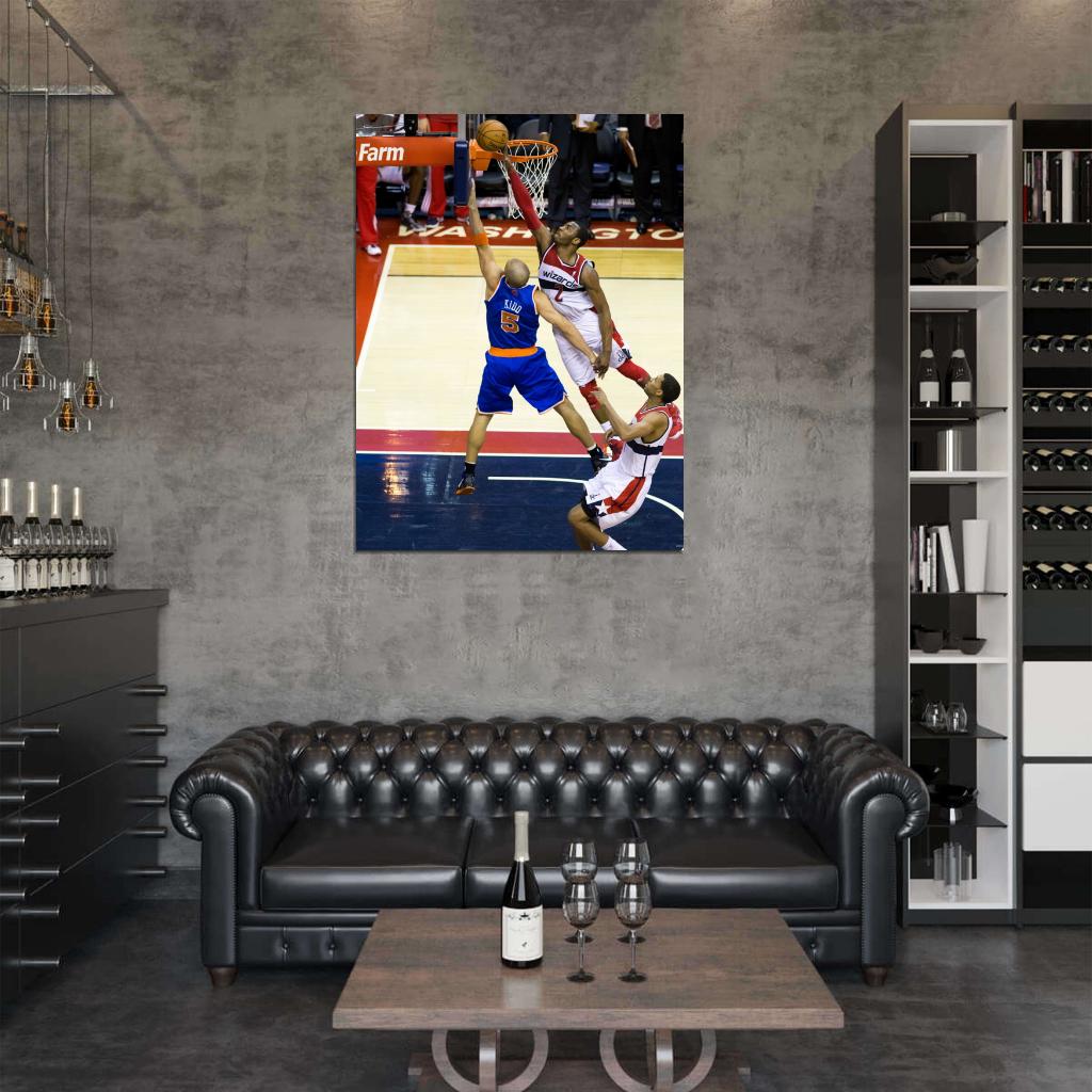 John Wall Washington Wizards Block Basketball Wall Art Print Poster