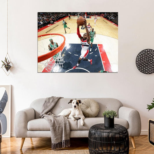 John Wall Washington Wizards Dunk Basketball Wall Art Print Poster