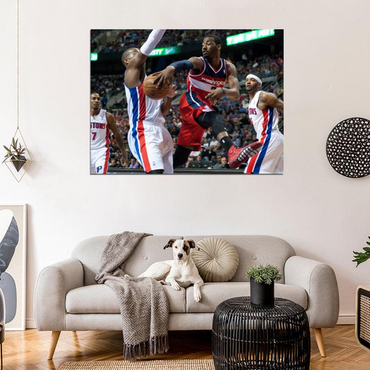 John Wall Wizards No Look Pass Basketball Wall Art Print Poster