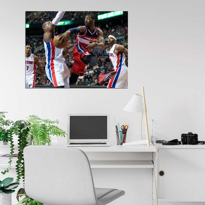 John Wall Wizards No Look Pass Basketball Wall Art Print Poster