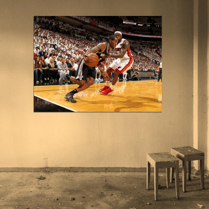 Kawhi Leonard vs LeBron James Basketball Sport Wall Art Print Poster