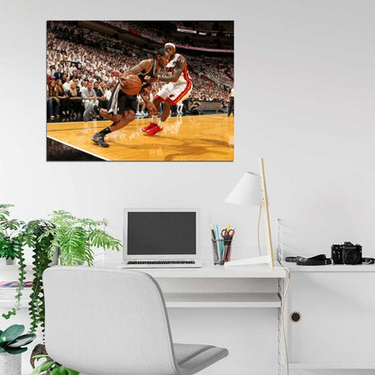 Kawhi Leonard vs LeBron James Basketball Sport Wall Art Print Poster