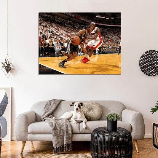 Kawhi Leonard vs LeBron James Basketball Sport Wall Art Print Poster