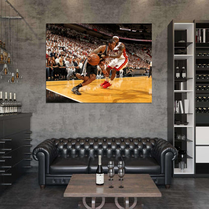 Kawhi Leonard vs LeBron James Basketball Sport Wall Art Print Poster