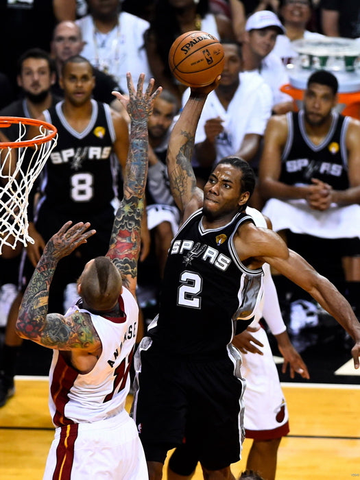 Kawhi Leonard Dunk Spurs Heat Basketball Sport Wall Art Print Poster