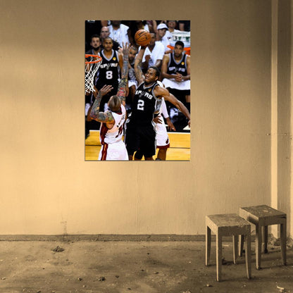 Kawhi Leonard Dunk Spurs Heat Basketball Sport Wall Art Print Poster