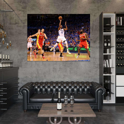 Kevin Durant OKC Shot Basketball Sport Wall Art Print Poster