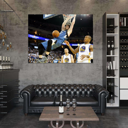 Kevin Love Minnesota Wolves Dunk Basketball Wall Art Print Poster