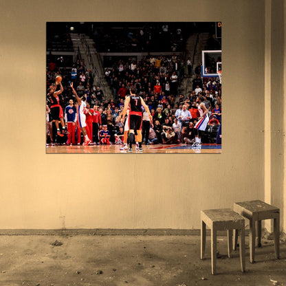 Kyle Lowry Buzzer Beater Raptors Basketball Wall Art Print Poster
