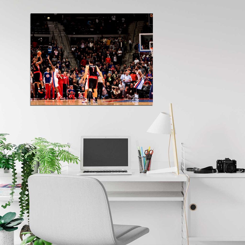 Kyle Lowry Buzzer Beater Raptors Basketball Wall Art Print Poster
