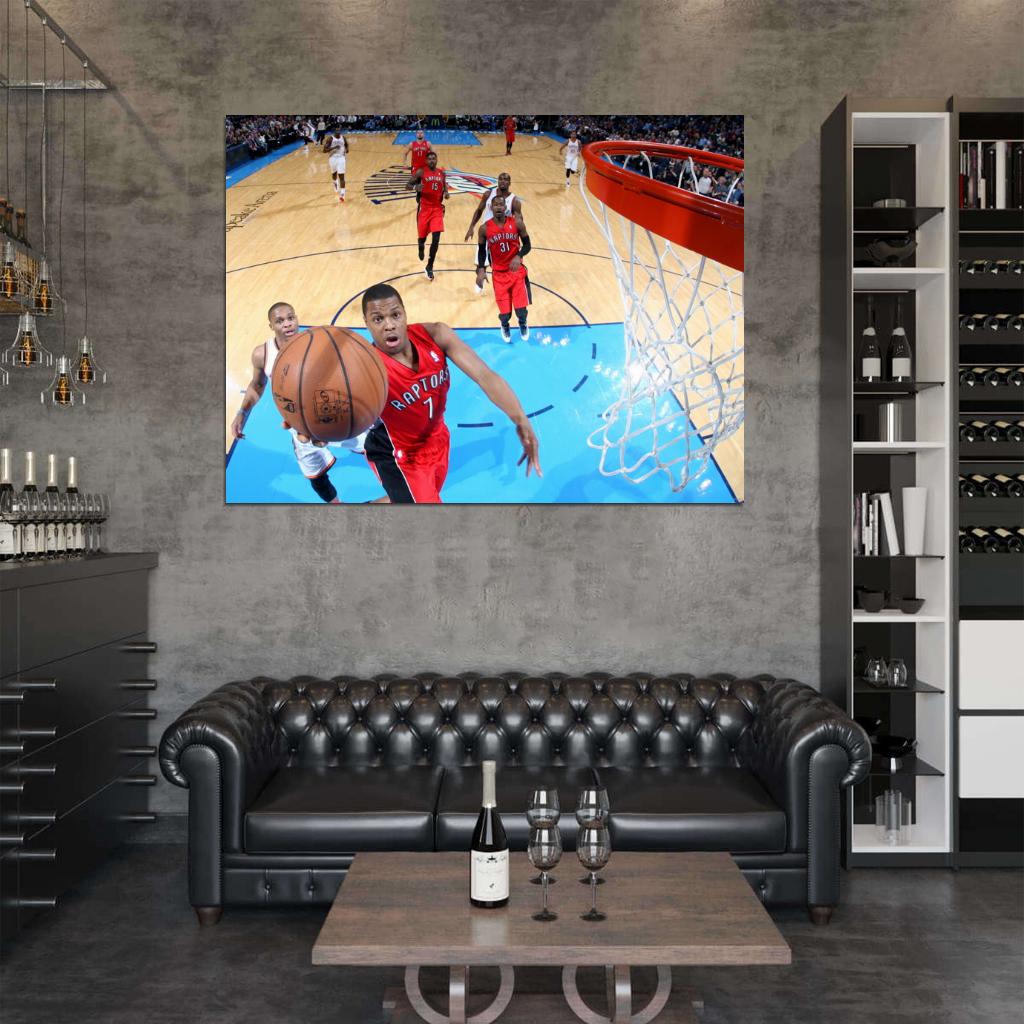 Kyle Lowry Layup Basketball Wall Art Print Poster